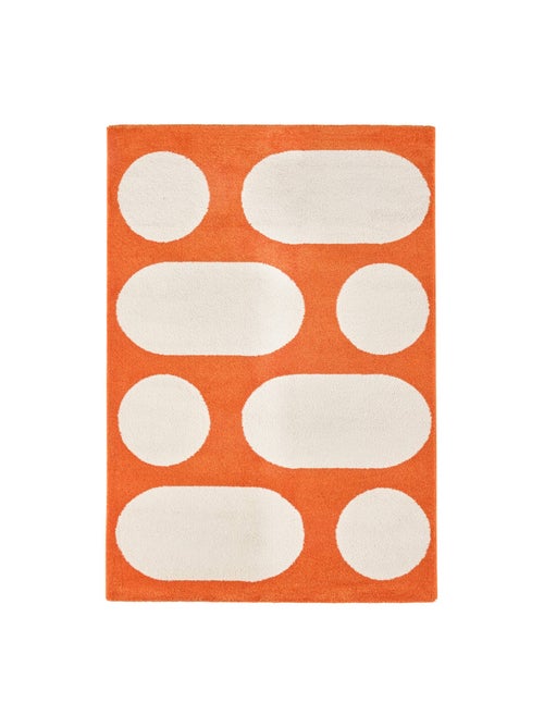 Tapis intérieur motif moderne orange Joyce - Kiabi