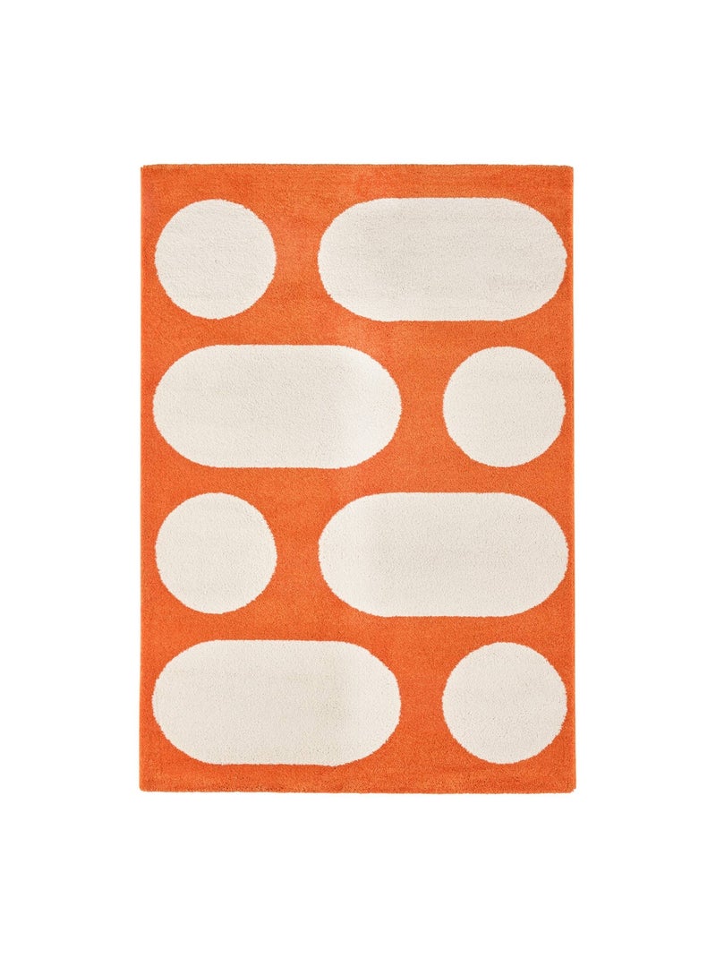 Tapis intérieur motif moderne orange Joyce Orange - Kiabi