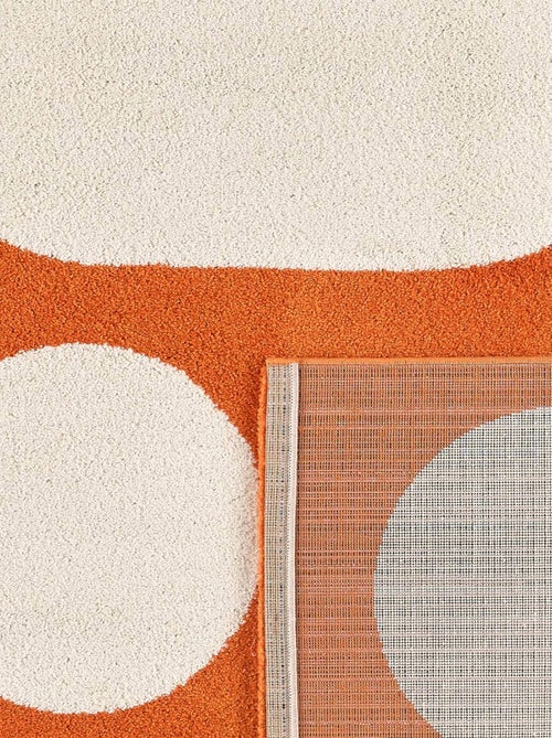 Tapis intérieur motif moderne orange Joyce - Kiabi