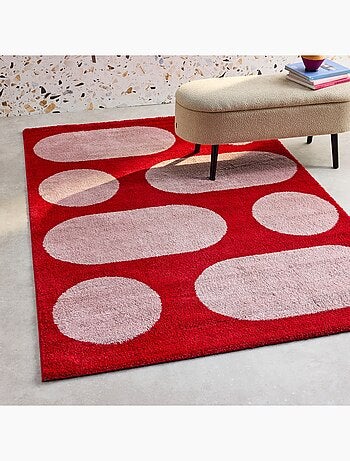 Tapis intérieur motif moderne rouge Joyce