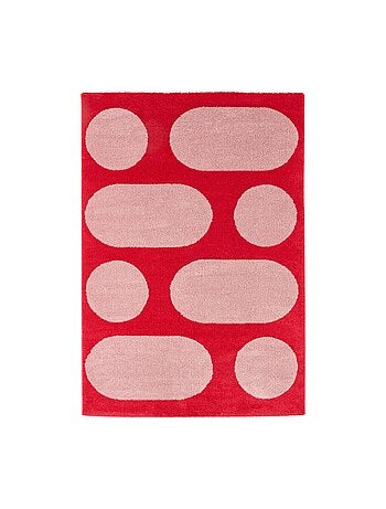Tapis intérieur motif moderne rouge Joyce