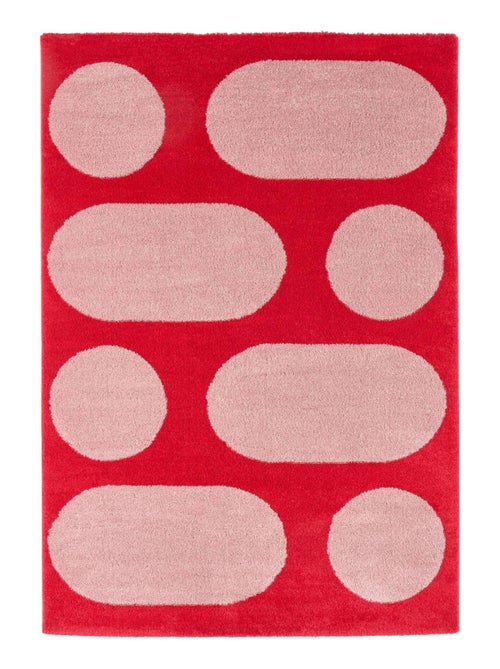 Tapis intérieur motif moderne rouge Joyce - Kiabi