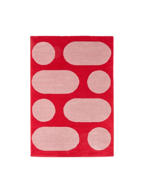 Tapis intérieur motif moderne rouge Joyce - Kiabi