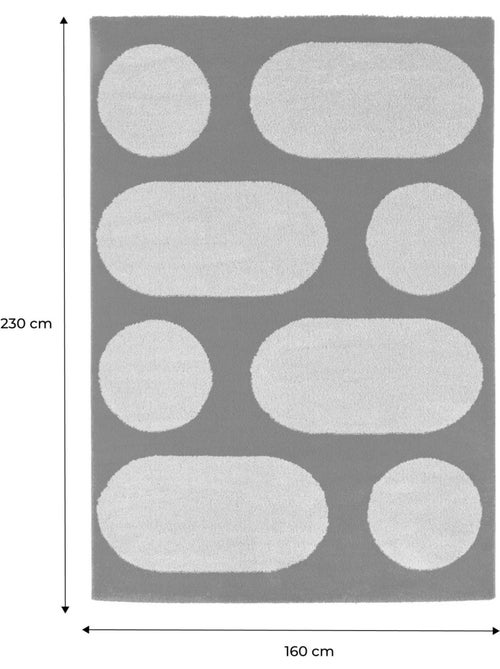Tapis intérieur motif moderne rouge Joyce - Kiabi