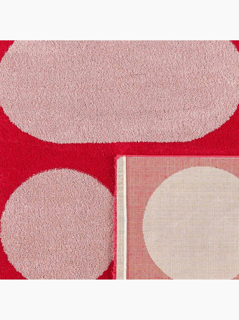 Tapis intérieur motif moderne rouge Joyce Rouge - Kiabi