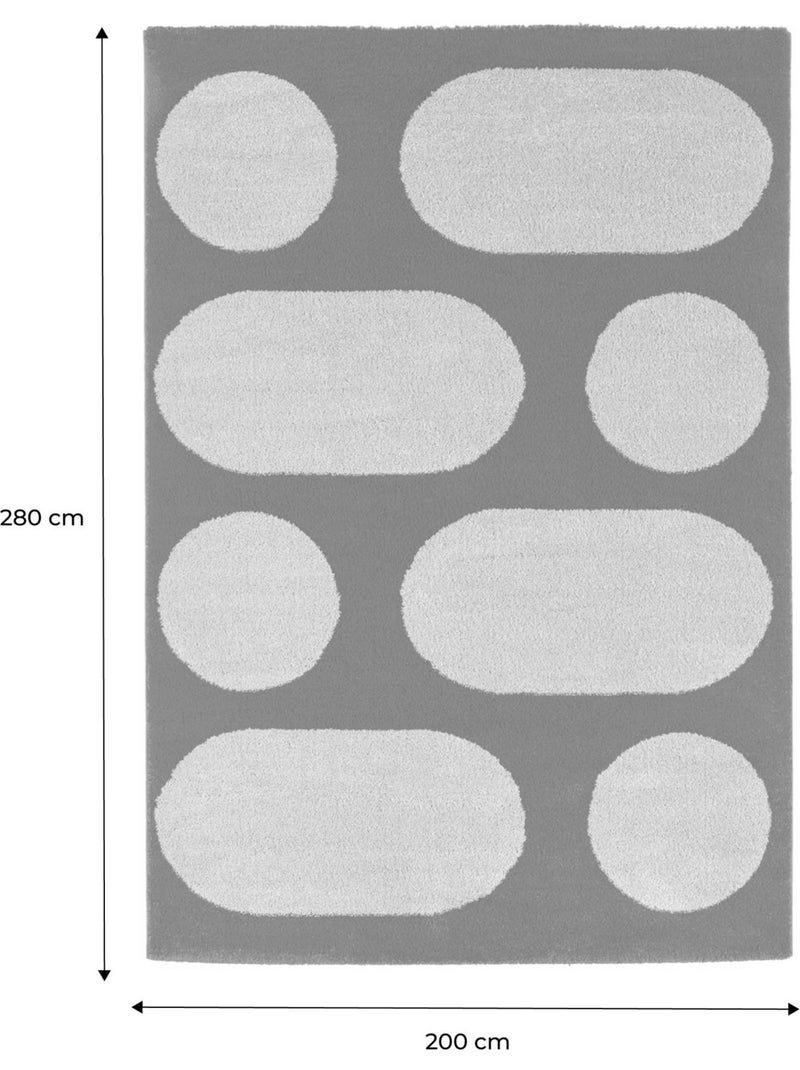 Tapis intérieur motif moderne rouge Joyce Rouge - Kiabi
