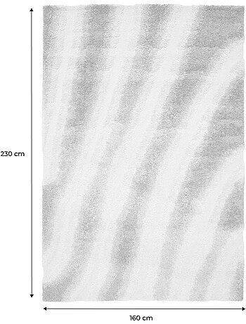 Tapis intérieur motif rayé beige Lou
