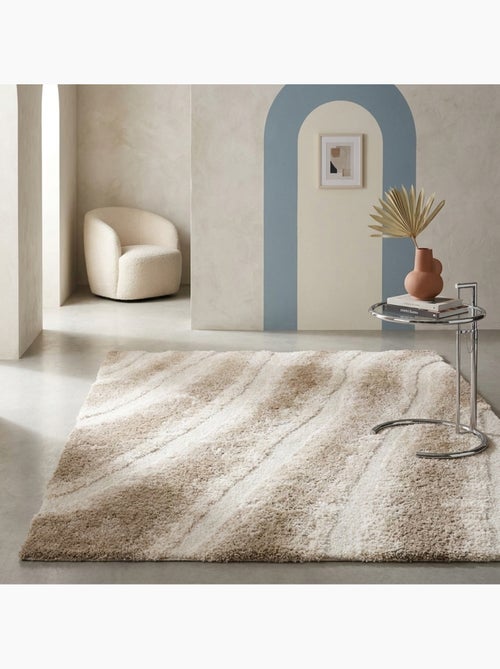 Tapis intérieur motif rayé beige Lou - Kiabi