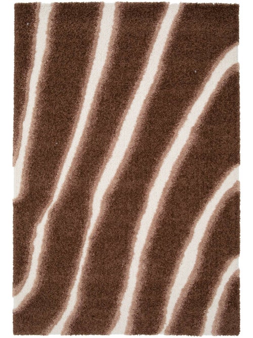 Tapis intérieur motif rayé marron  Nya - Kiabi