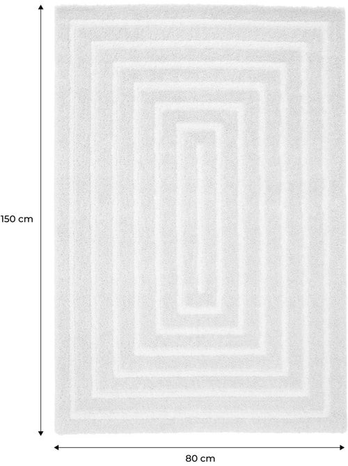 Tapis intérieur motif rectangle beige et crème Silo - Kiabi