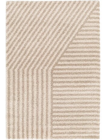 Tapis intérieur motif ronds crème et beige stella