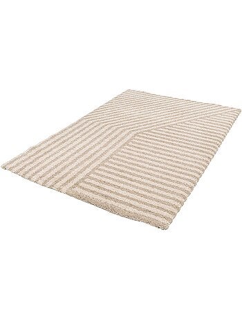Tapis intérieur motif ronds crème et beige stella