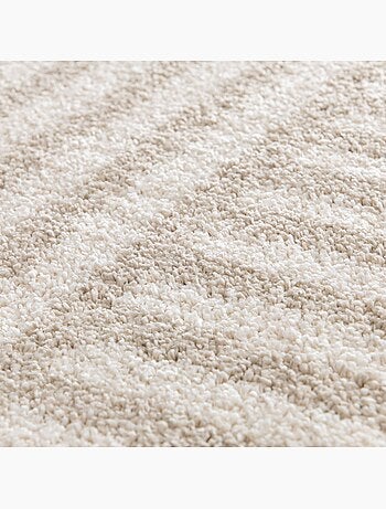 Tapis intérieur motif ronds crème et beige stella