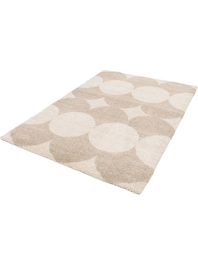 Tapis intérieur motif ronds crème et beige stella Beige - Kiabi