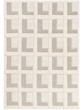 Tapis intérieur motifs géométriques crème Eve