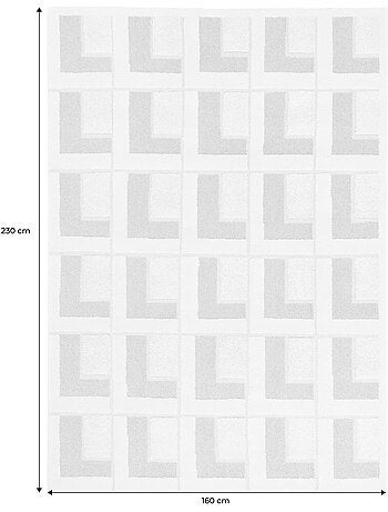 Tapis intérieur motifs géométriques crème Eve