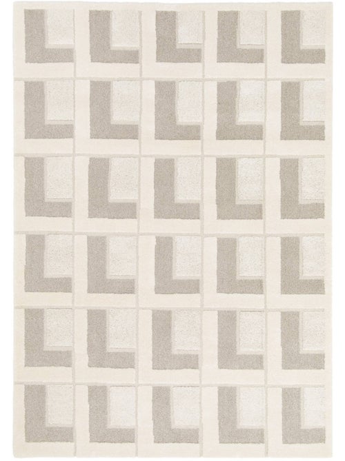 Tapis intérieur motifs géométriques crème Eve - Kiabi