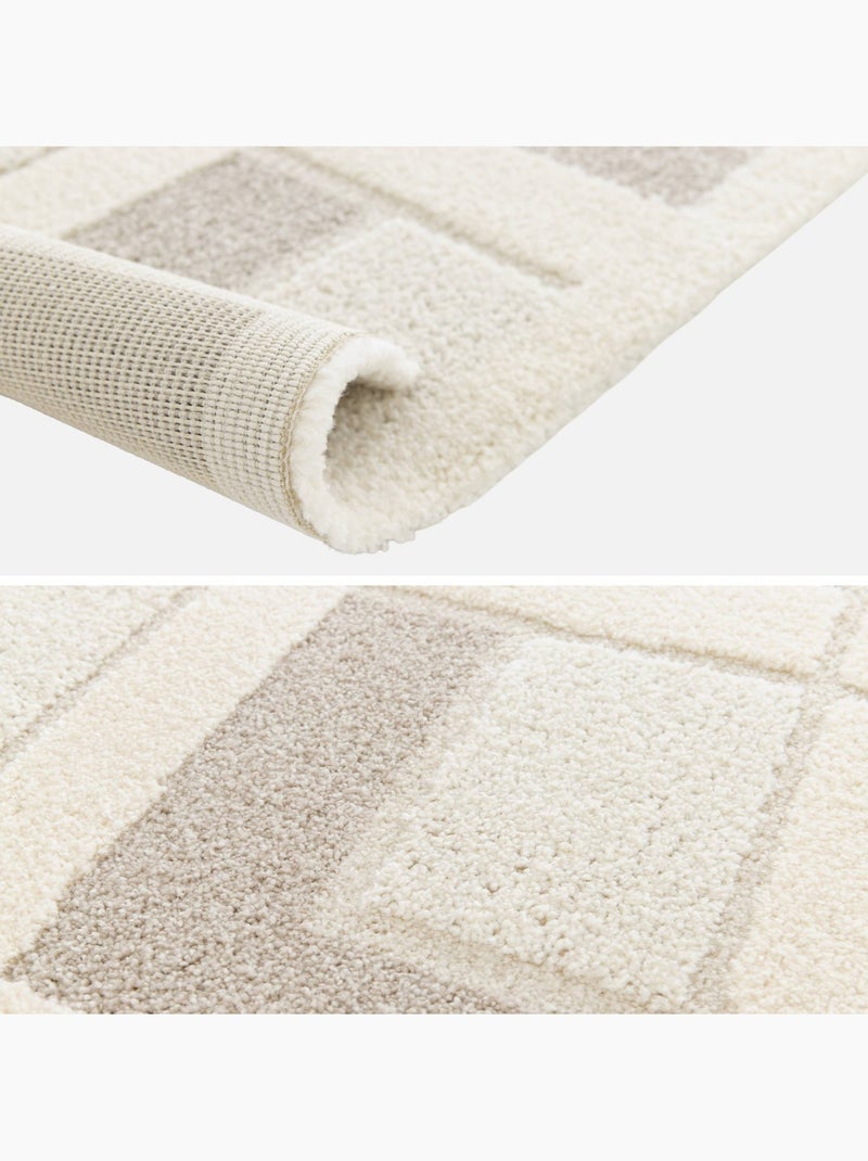 Tapis intérieur motifs géométriques crème Eve Beige - Kiabi