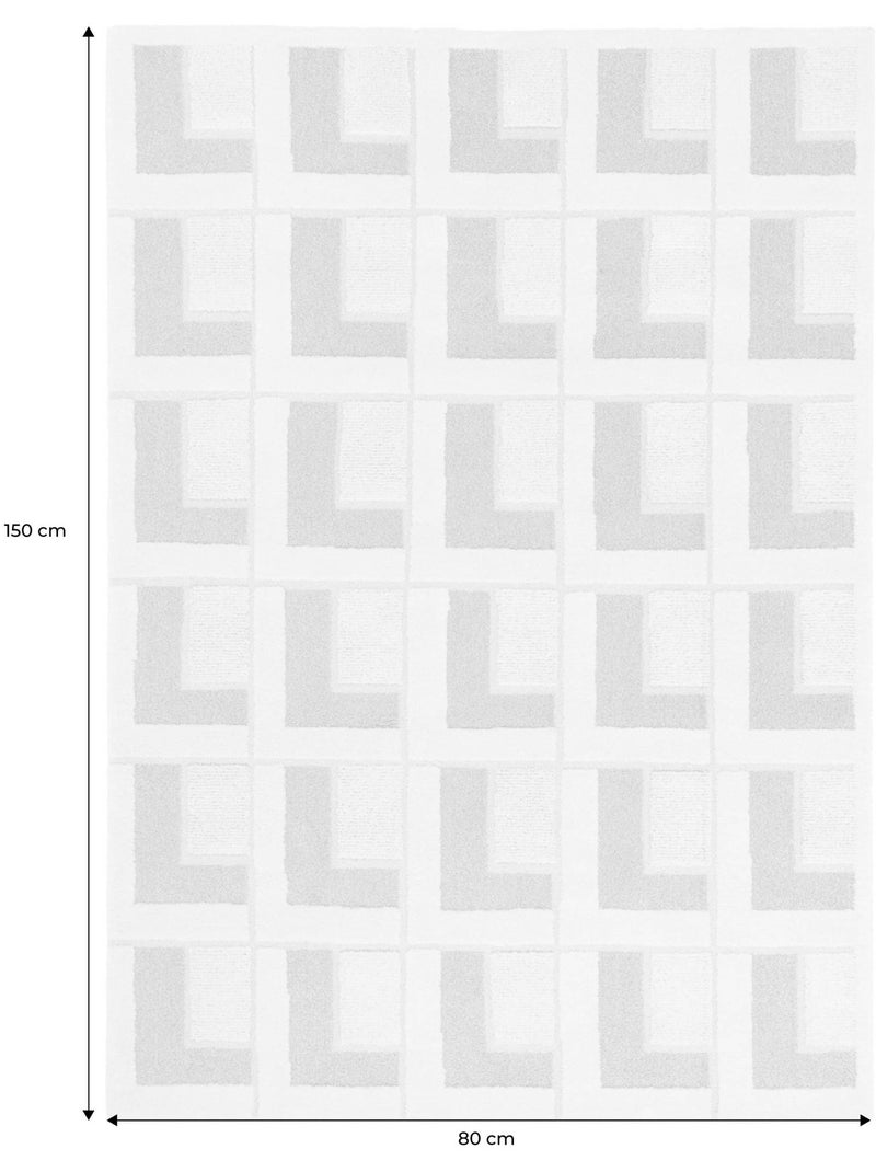 Tapis intérieur motifs géométriques crème Eve Beige - Kiabi