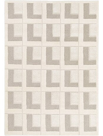 Tapis intérieur motifs géométriques crème eve