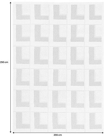 Tapis intérieur motifs géométriques crème eve