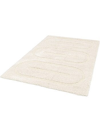 Tapis intérieur motifs géométriques crème Mae