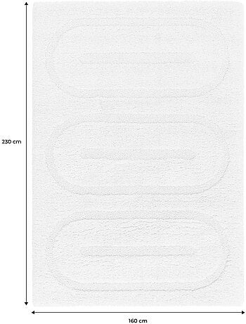 Tapis intérieur motifs géométriques crème Mae
