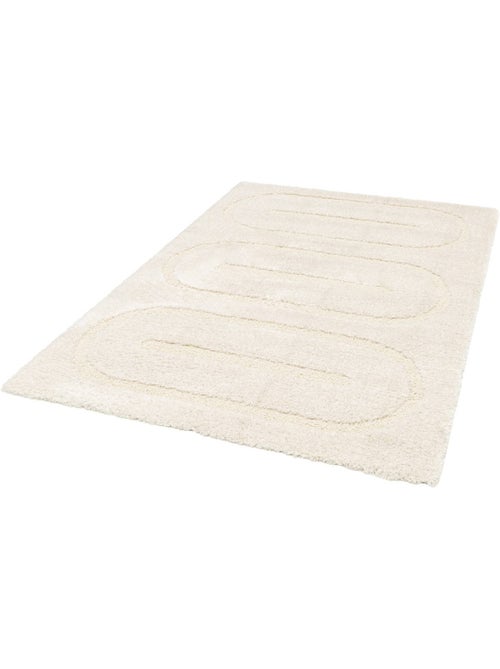 Tapis intérieur motifs géométriques crème Mae - Kiabi