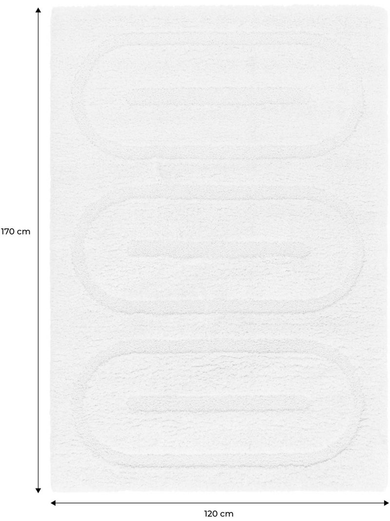 Tapis intérieur motifs géométriques crème Mae Beige - Kiabi