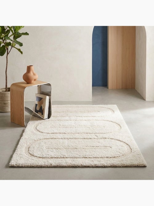 Tapis intérieur motifs géométriques crème mae - Kiabi