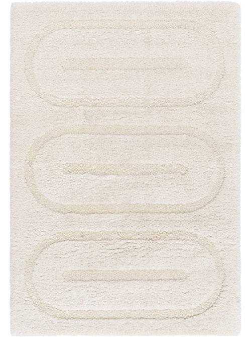 Tapis intérieur motifs géométriques crème mae - Kiabi