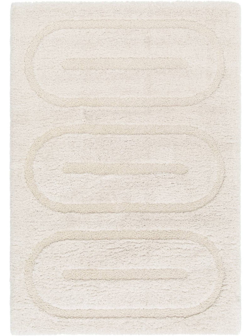 Tapis intérieur motifs géométriques crème mae Crème - Kiabi