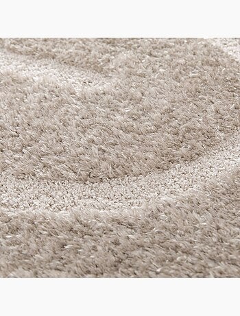 Tapis intérieur motifs géométriques taupe Pio