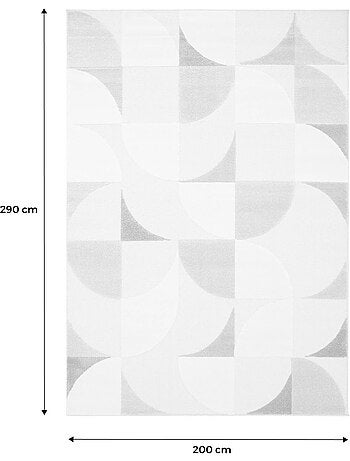 Tapis intérieur motifs rétro crème Jon