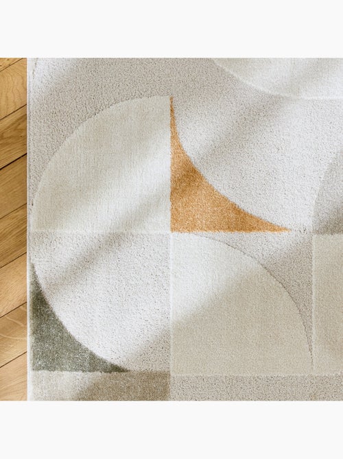 Tapis intérieur motifs rétro crème Jon - Kiabi