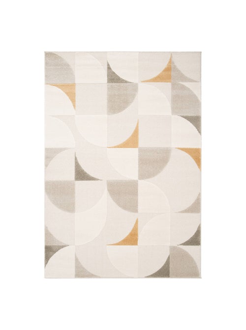 Tapis intérieur motifs rétro crème Jon - Kiabi