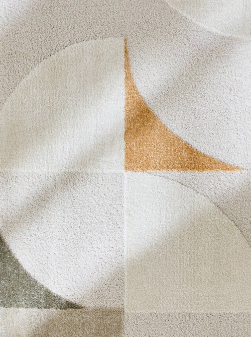 Tapis intérieur motifs rétro crème Jon - Kiabi