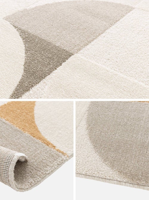 Tapis intérieur motifs rétro crème Jon - Kiabi
