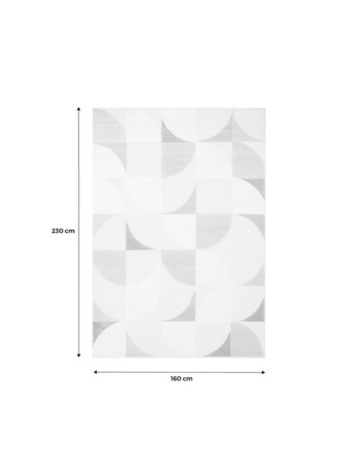 Tapis intérieur motifs rétro crème Jon - Kiabi