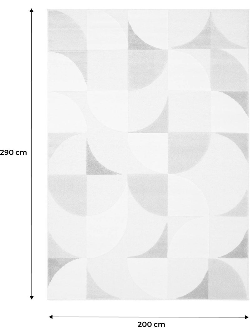 Tapis intérieur motifs rétro crème Jon Beige - Kiabi