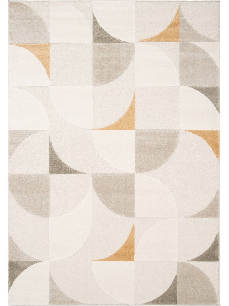 Tapis intérieur motifs rétro crème jon Crème - Kiabi