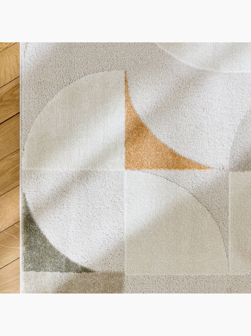Tapis intérieur motifs rétro crème jon Crème - Kiabi