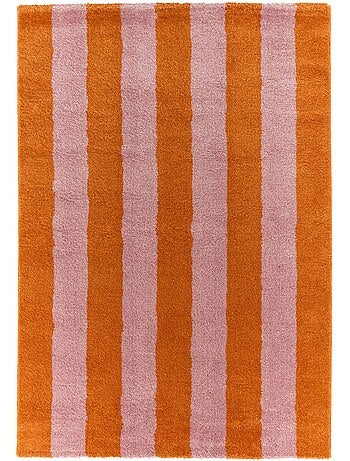 Tapis intérieur rayures orange et rose Pablo