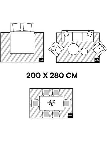 Tapis intérieur rayures orange et rose Pablo