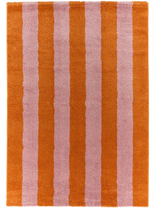 Tapis intérieur rayures orange et rose Pablo - Kiabi