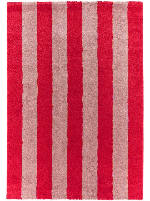 Tapis intérieur rayures rouge et rose Pablo - Kiabi