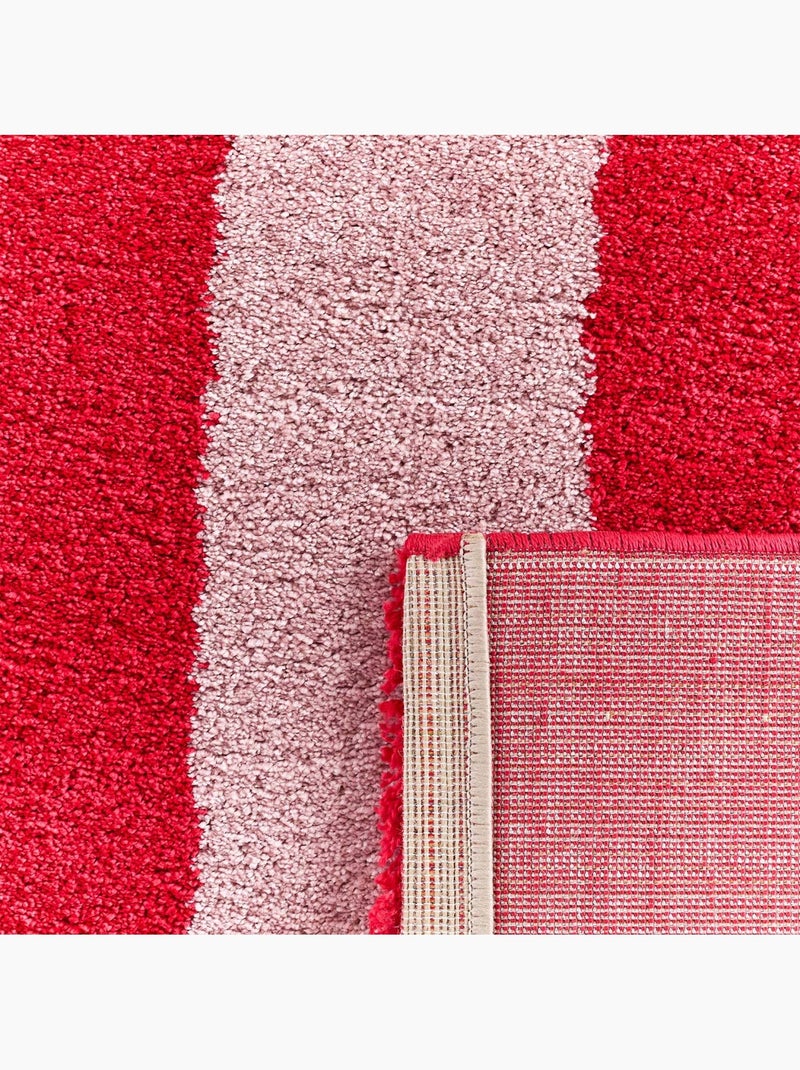 Tapis intérieur rayures rouge et rose Pablo Rouge - Kiabi