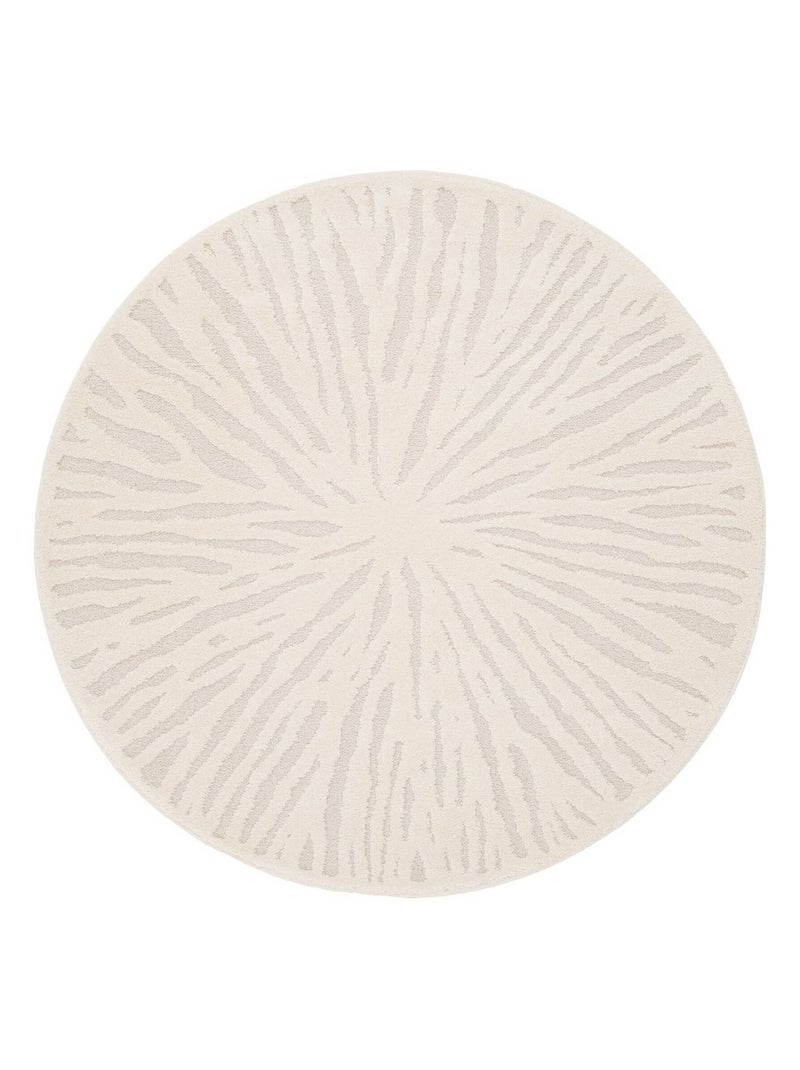 Tapis intérieur rond Ø160cm crème Helen Beige - Kiabi