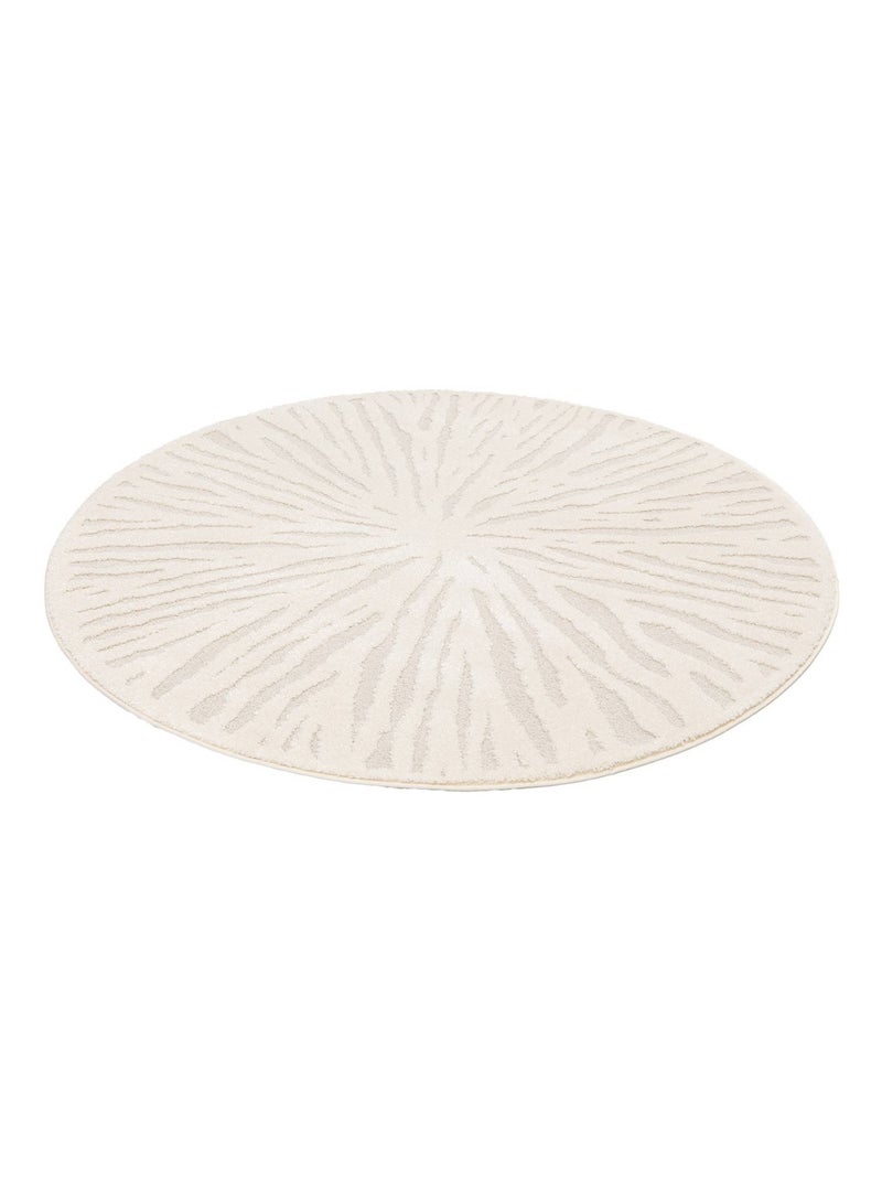 Tapis intérieur rond Ø160cm crème Helen Beige - Kiabi