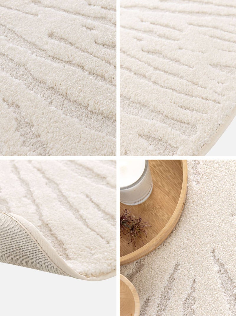 Tapis intérieur rond Ø160cm crème Helen Beige - Kiabi